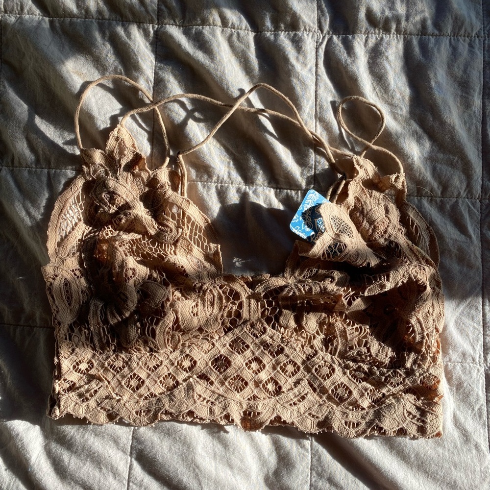 free people intimately nude bralette L NWT